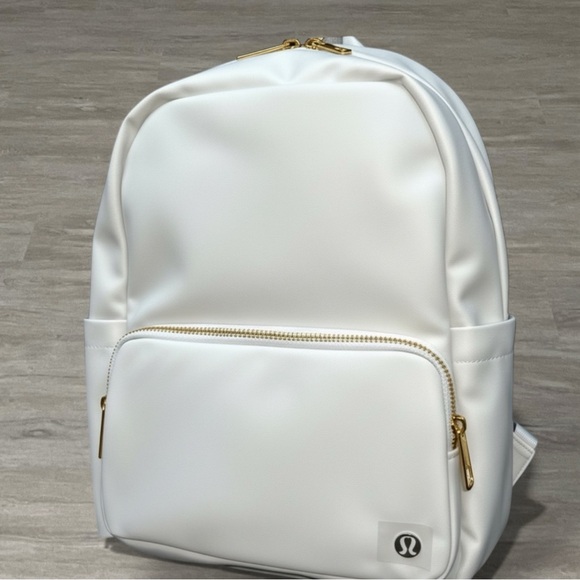 lululemon athletica Handbags - Lululemon Everywhere Backpack Small 11.5L Light Ivory Sheer Oak Gold NWT